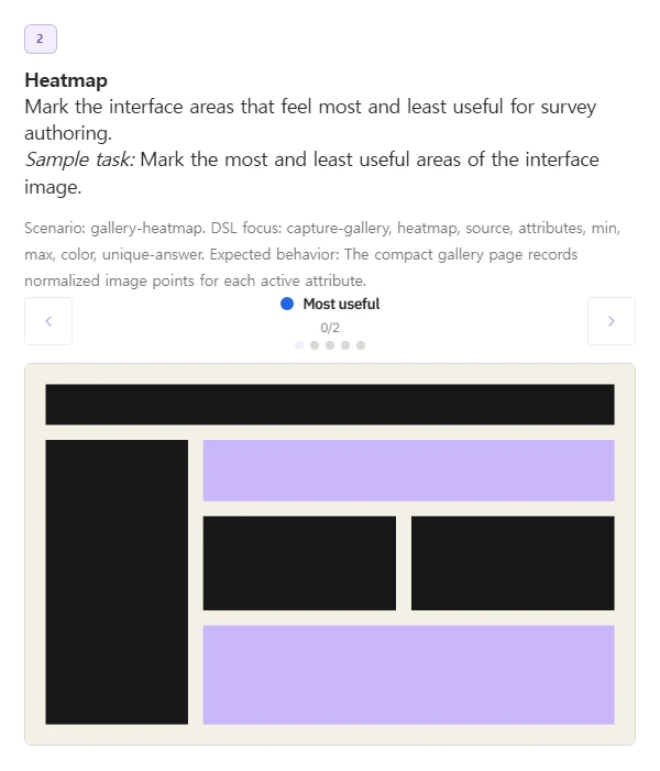 Heatmap question in the live respondent survey