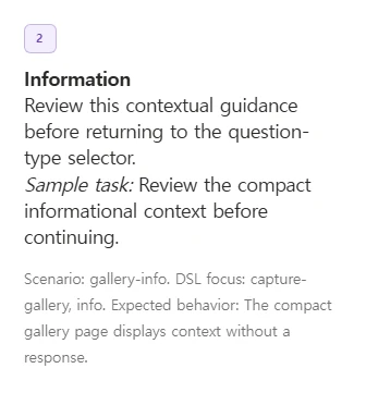 Information question in the live respondent survey