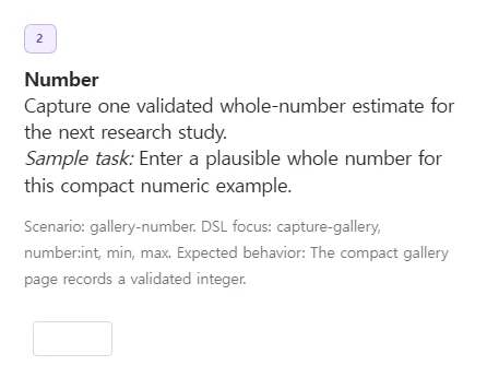 Number question in the live respondent survey